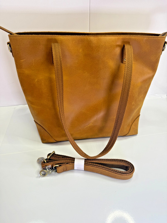 S-ZONE Handbags - Brown Leather Crossbody Tote Work Travel Everyday Shoulder Bag S Zone 10.5